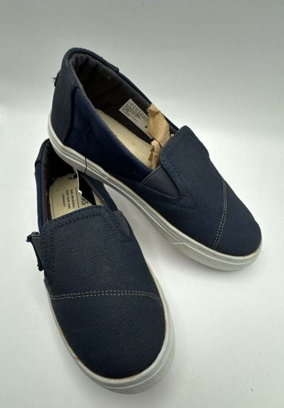 TOMS Toddler size T11 Luca Slip-On Navy Blue Canvas Shoes